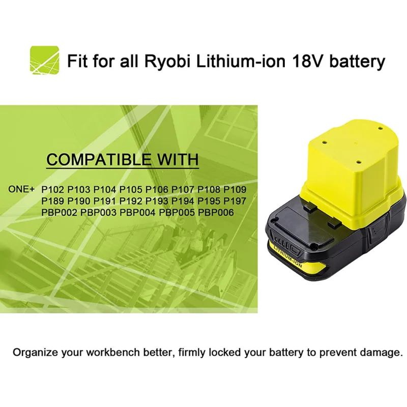 Image du support de batterie mural pour RYOBI 18V