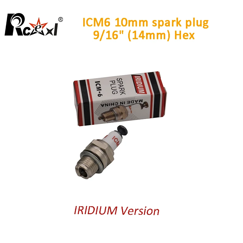 Bougie d'allumage Rcexl ICM6 CM6-10mm Iridium