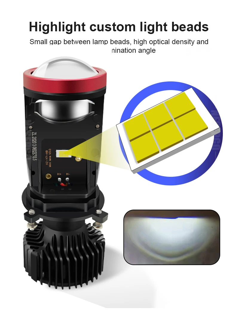 Projecteur LED H4 à Mini lentille