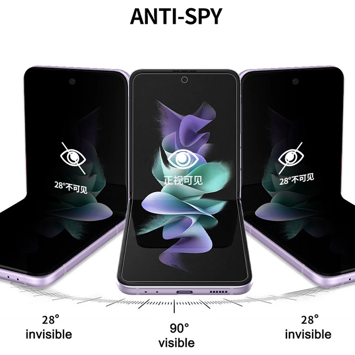 Protecteur d'écran anti-espion pour Samsung Galaxy Z