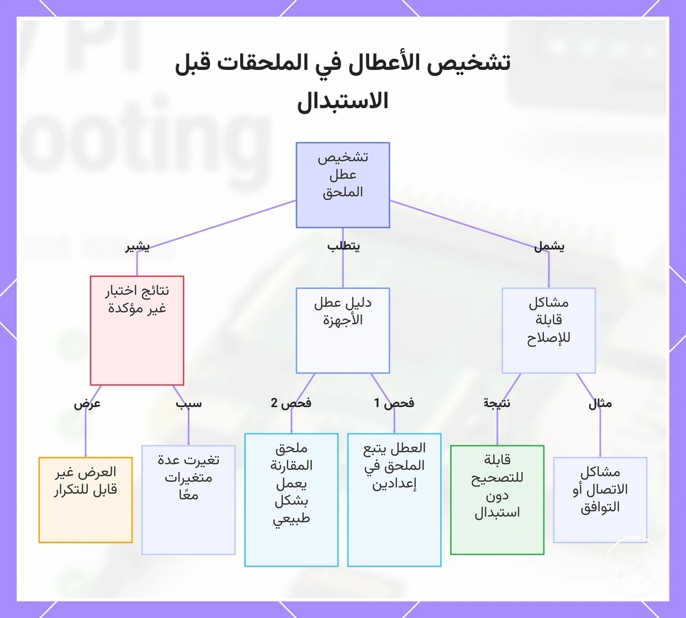 تشخيص الأعطال في الملحقات قبل الاستبدال