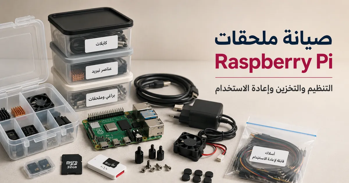 ملحقات Raspberry Pi منظمة للصيانة والتخزين وإعادة الاستخدام