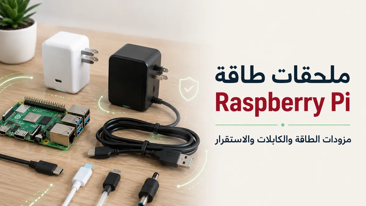 ملحقات طاقة Raspberry Pi مع مزودات وكابلات للاستخدام المستقر
