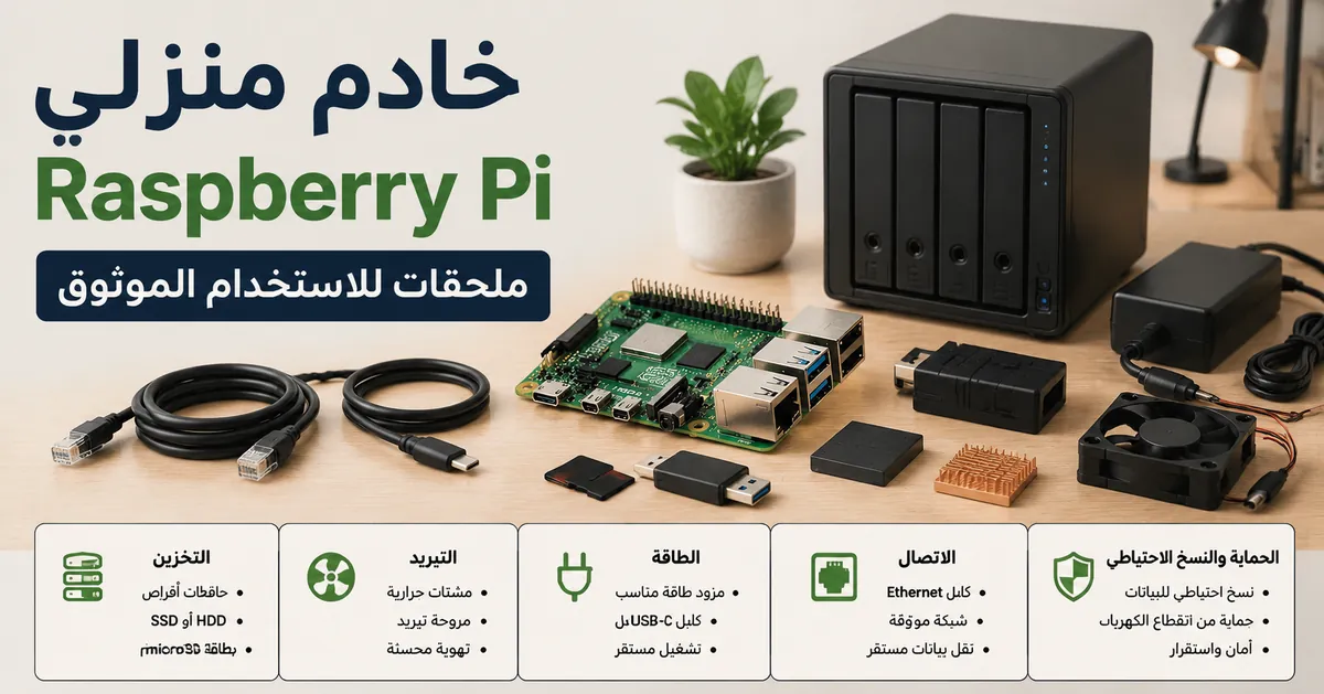 ملحقات Raspberry Pi مختارة لإعداد خادم منزلي موثوق