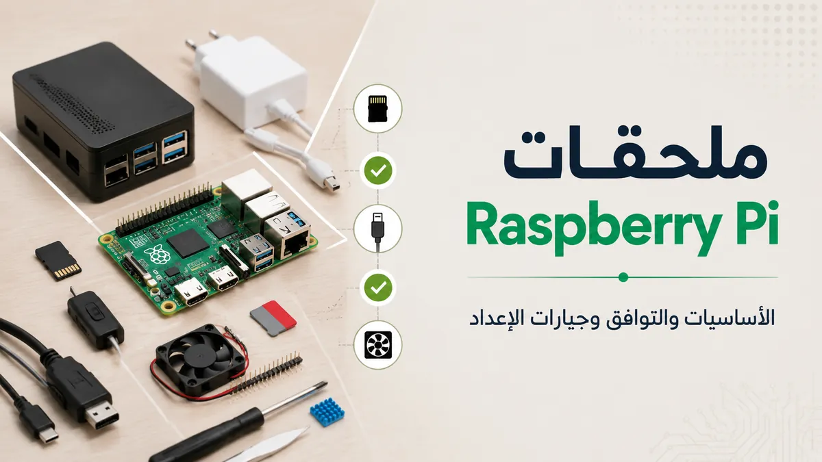 ملحقات Raspberry Pi مرتبة للإعداد والتوافق والاستخدام اليومي