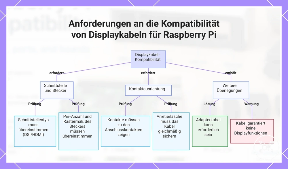 Anforderungen an die Kompatibilität von Displaykabeln für Raspberry Pi