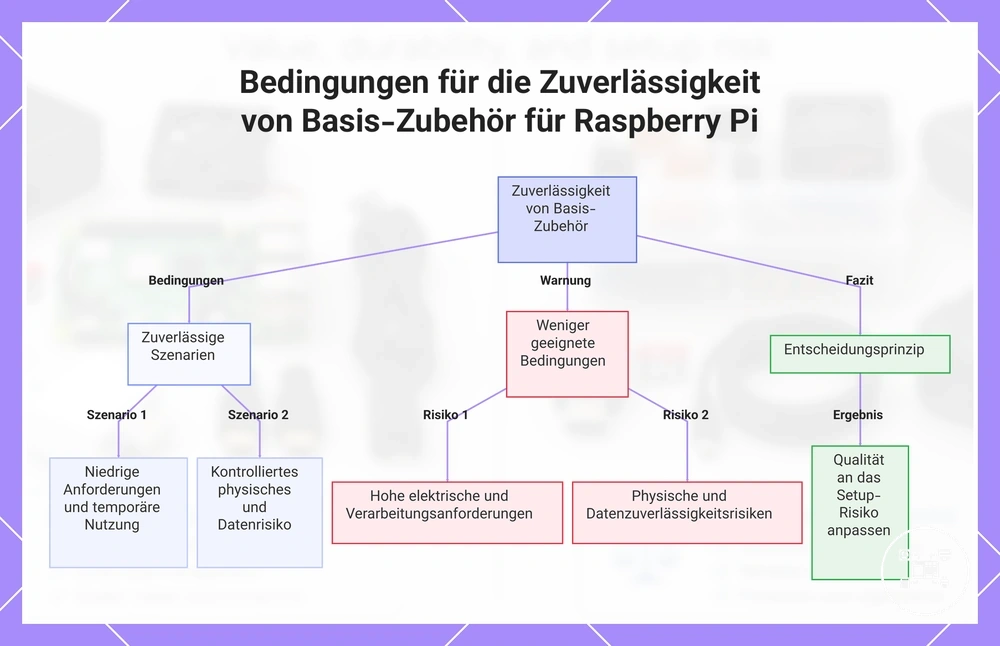 Bedingungen für die Zuverlässigkeit von Basis-Zubehör für Raspberry Pi