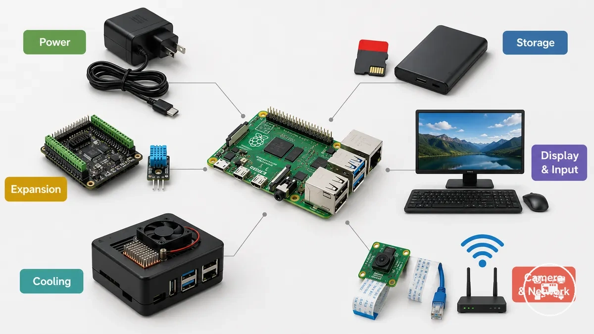 Raspberry Pi Zubehörkategorien nach ihren Projektrollen geordnet
