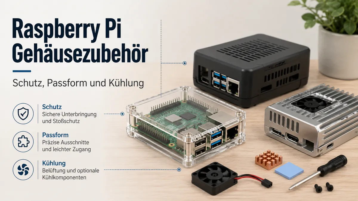 Raspberry Pi Gehäuse mit Schutz, Passform und Kühlungsunterstützung