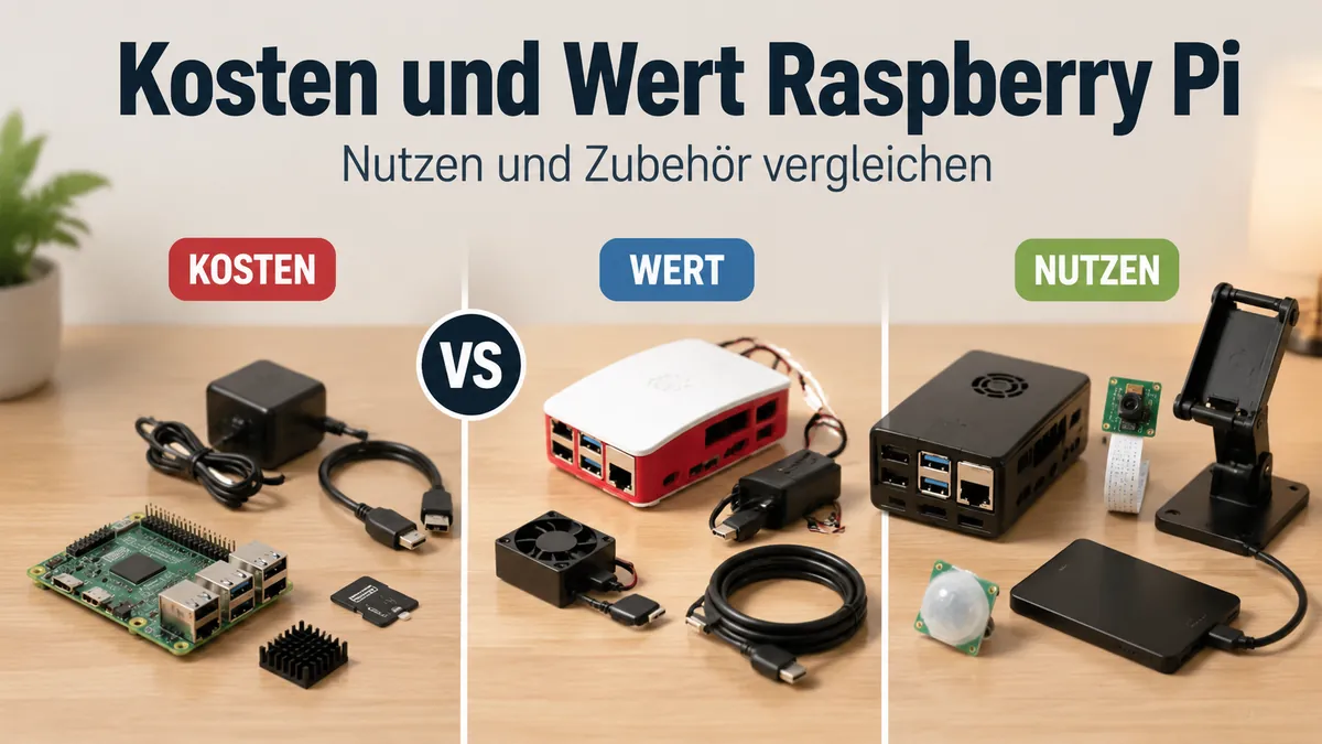 Raspberry Pi Zubehör zur Gegenüberstellung von Kosten, Wert und Nutzen