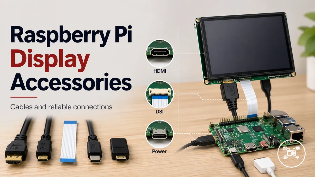 Raspberry Pi display and cable accessories for reliable screen and port connections