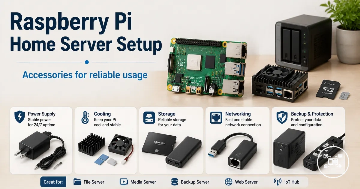 Raspberry Pi accessories selected for a reliable home server setup
