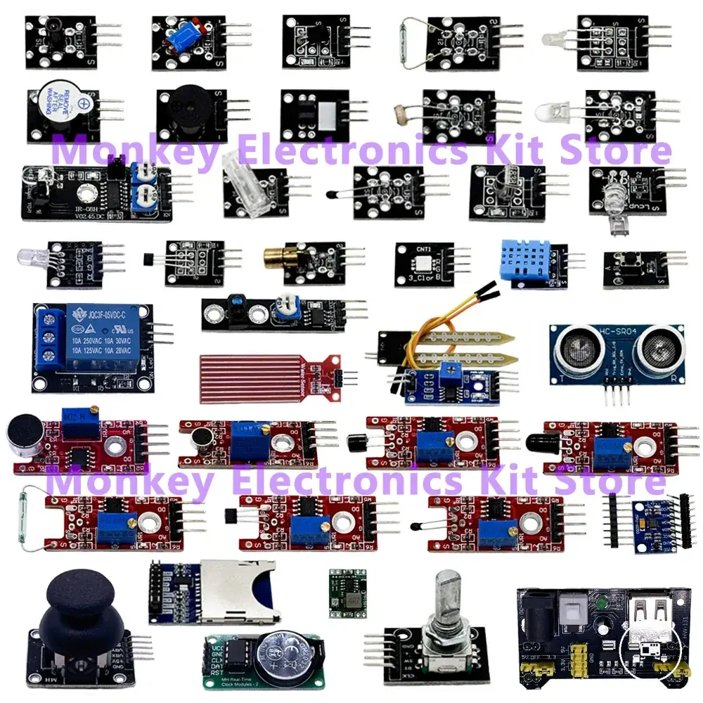 Raspberry Pi 45 module sensor starter kit with storage box