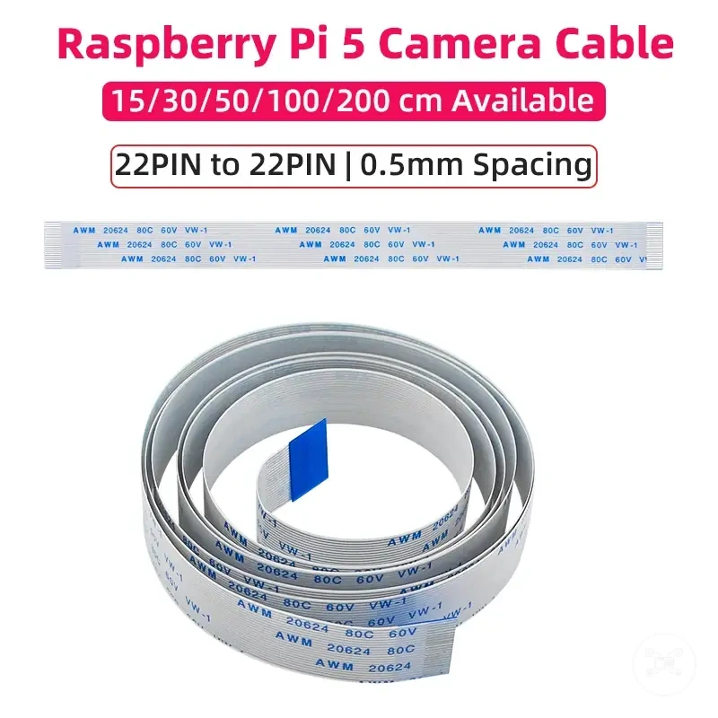 Raspberry Pi 22 pin camera cable in selectable lengths