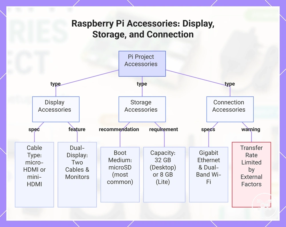 Raspberry Pi Accessories: Display, Storage, and Connection
