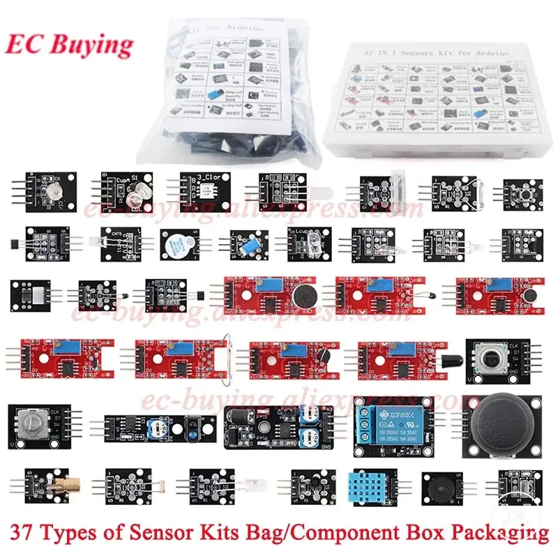 Kit de módulos sensores 37 en 1 compatible con Raspberry Pi