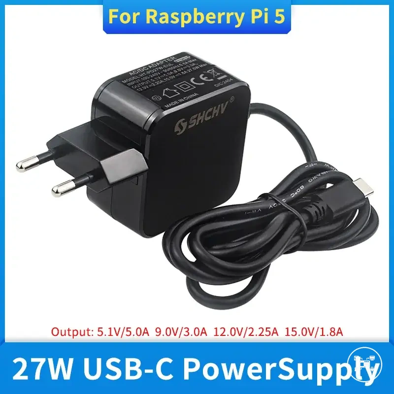 Adaptador de alimentación PD Raspberry Pi 5 con conexión USB-C