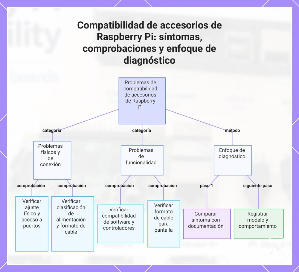 Compatibilidad de accesorios de Raspberry Pi: síntomas, comprobaciones y enfoque de diagnóstico