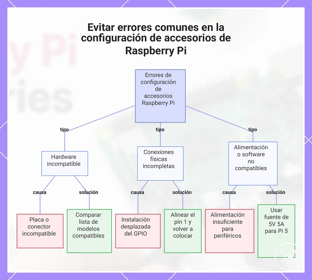 Evitar errores comunes en la configuración de accesorios de Raspberry Pi