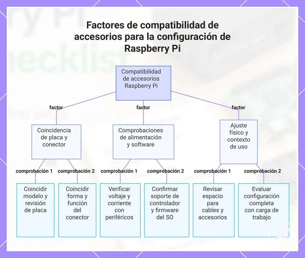 Factores de compatibilidad de accesorios para la configuración de Raspberry Pi