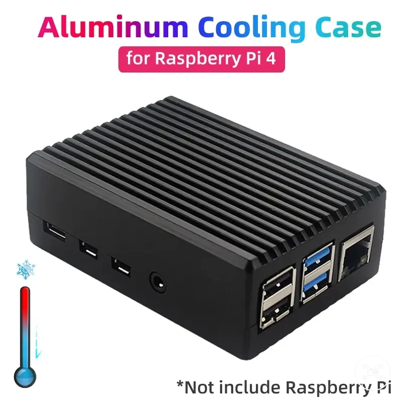 Boîtier en alliage d'aluminium Raspberry Pi 4 avec coque de refroidissement passif