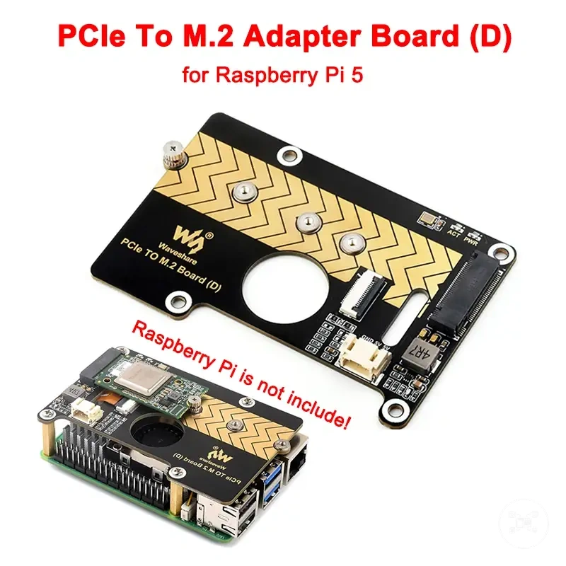 Carte adaptateur PCIe vers M.2 Raspberry Pi 5 pour tailles de SSD NVMe