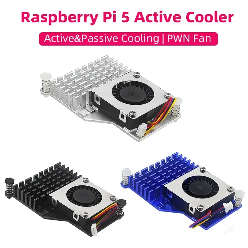 Refroidisseur actif PWM Raspberry Pi 5 avec dissipateur aluminium et ventilateur