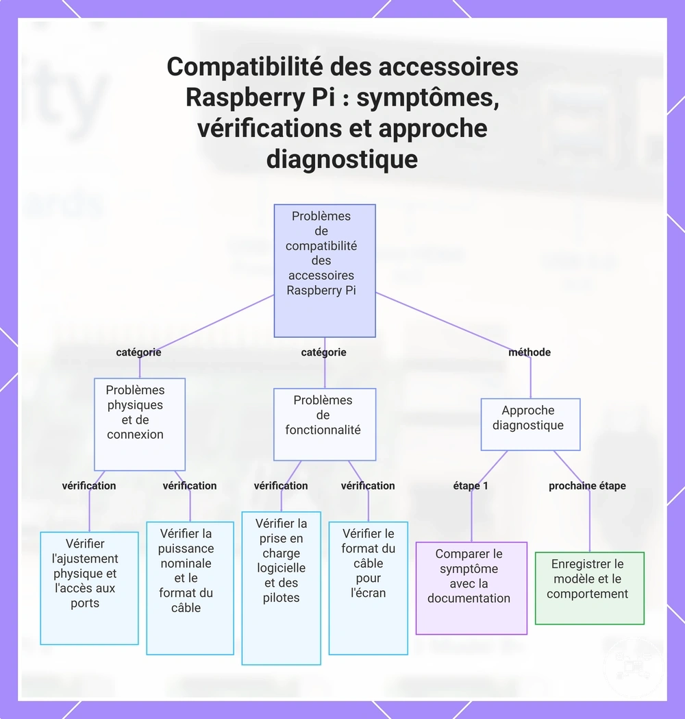 Compatibilité des accessoires Raspberry Pi : symptômes, vérifications et approche diagnostique