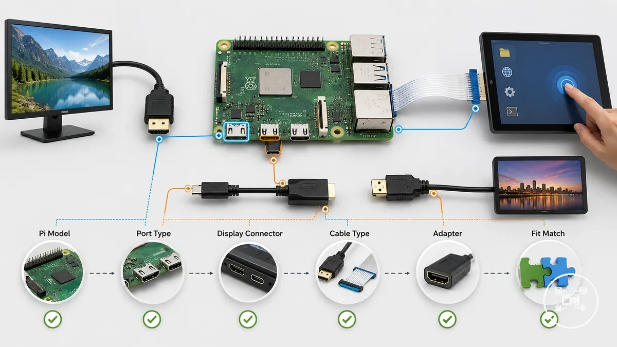 Facteurs de compatibilité des câbles d'écran Raspberry Pi