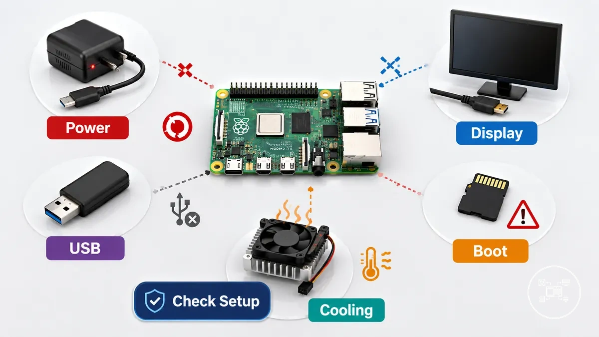 Problemes courants accessoires raspberry pi