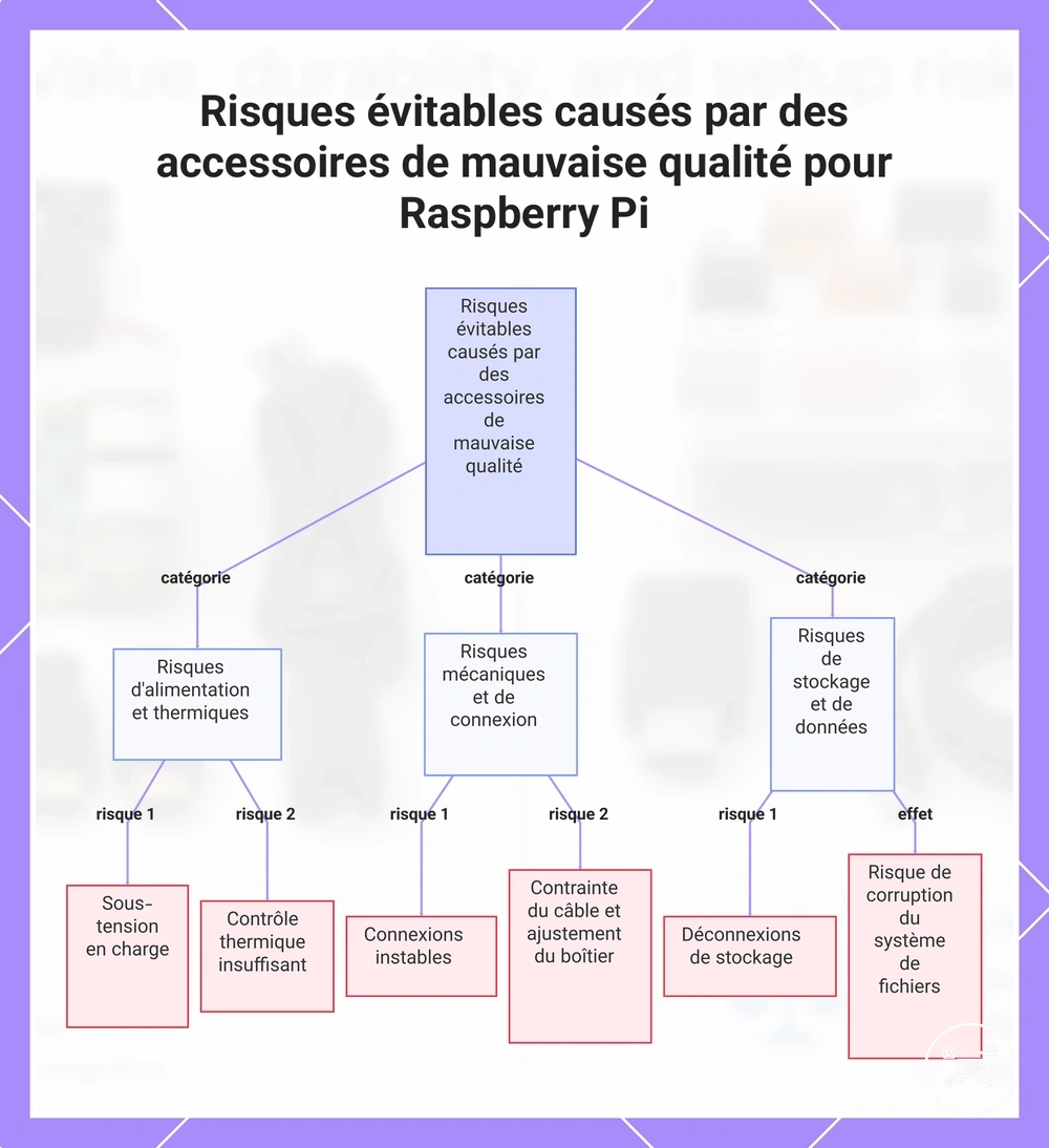 Risques évitables causés par des accessoires de mauvaise qualité pour Raspberry Pi