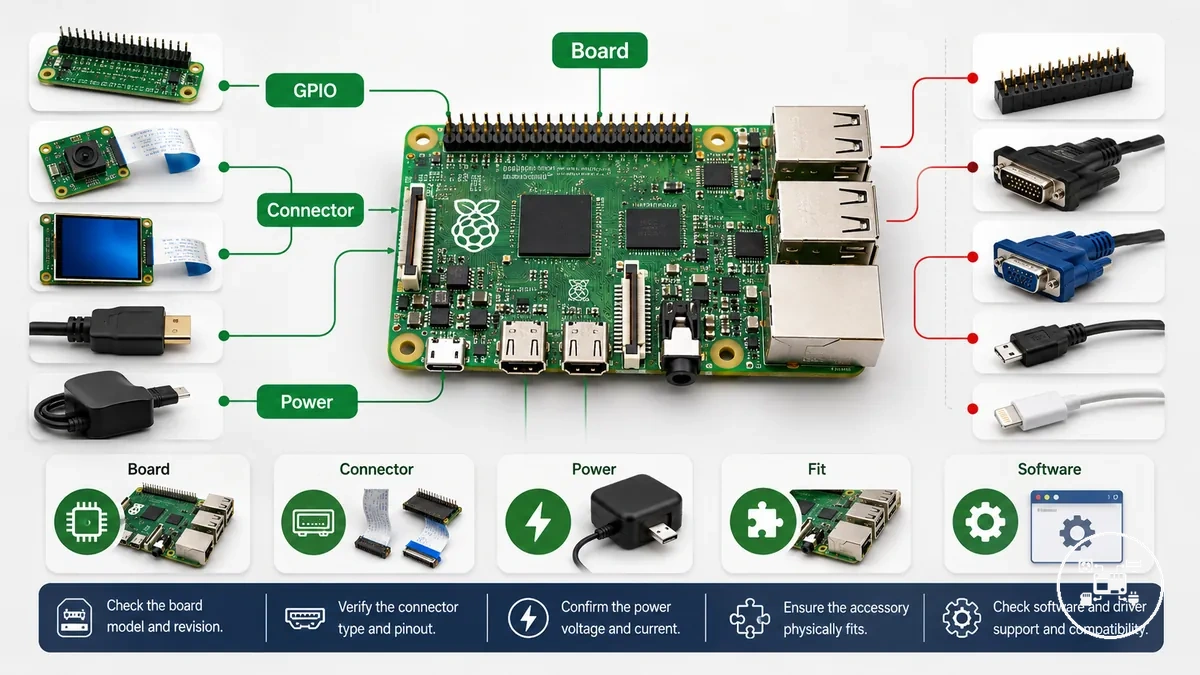 Vérifications de compatibilité des accessoires Raspberry Pi avec les ports et connexions