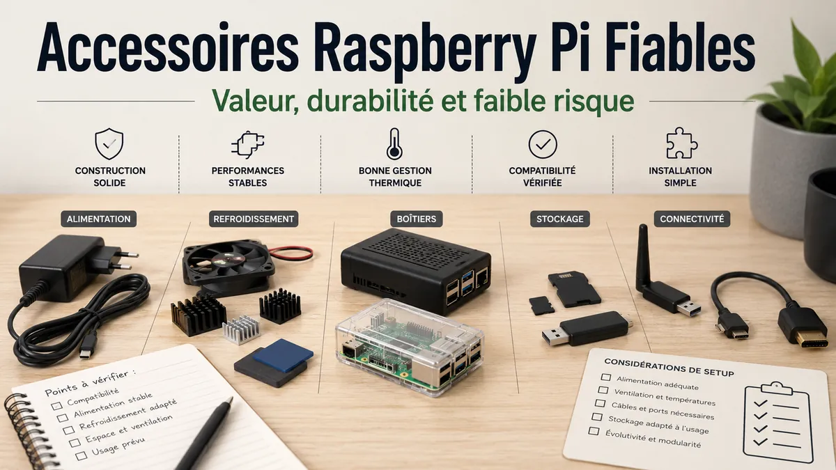 Accessoires Raspberry Pi fiables sélectionnés pour leur durabilité, valeur et faible risque de configuration