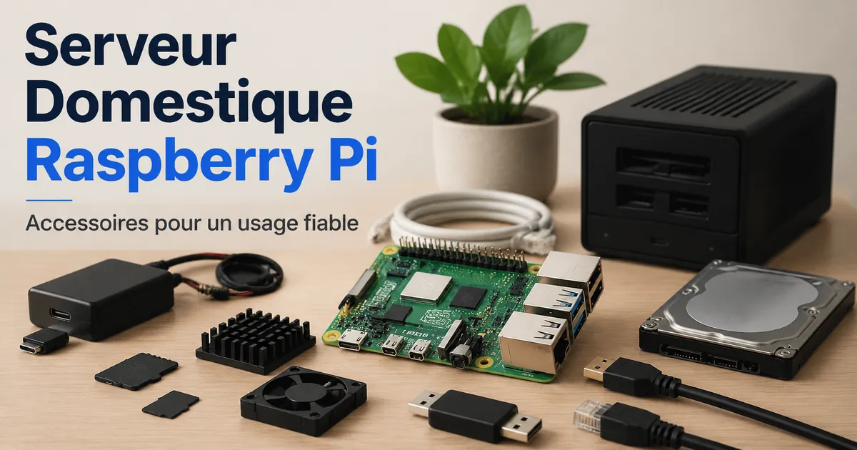 Accessoires Raspberry Pi sélectionnés pour une configuration de serveur domestique fiable