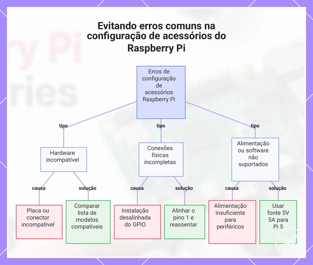 Evitando erros comuns na configuração de acessórios do Raspberry Pi