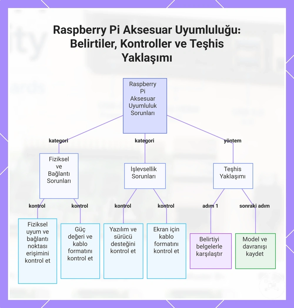 Raspberry Pi Aksesuar Uyumluluğu: Belirtiler, Kontroller ve Teşhis Yaklaşımı