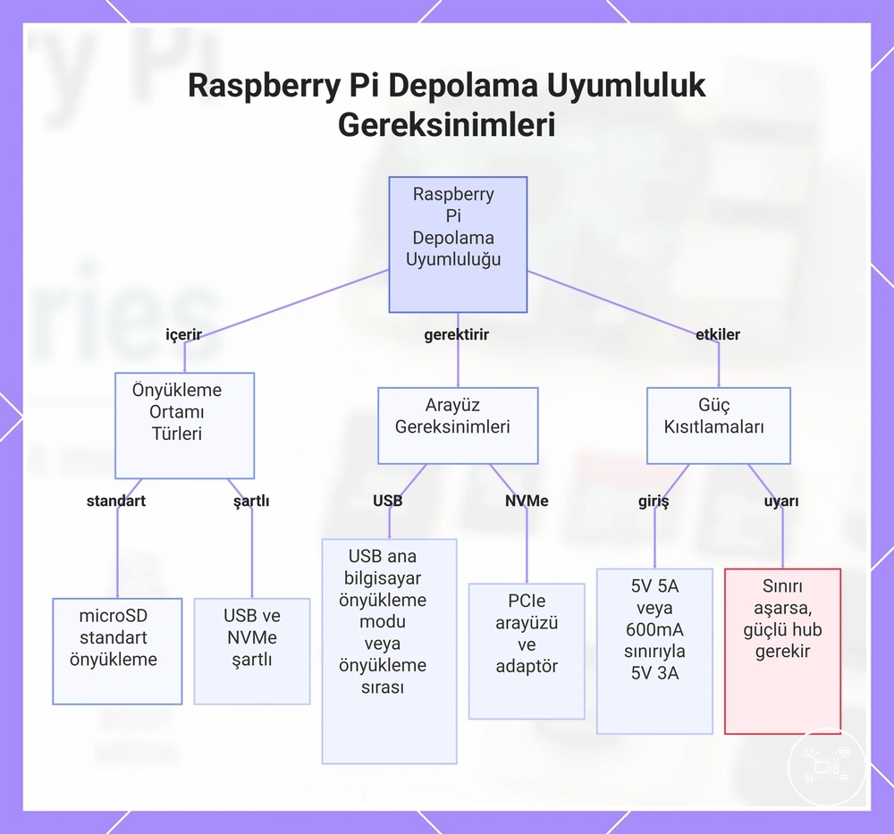 Raspberry Pi Depolama Uyumluluk Gereksinimleri