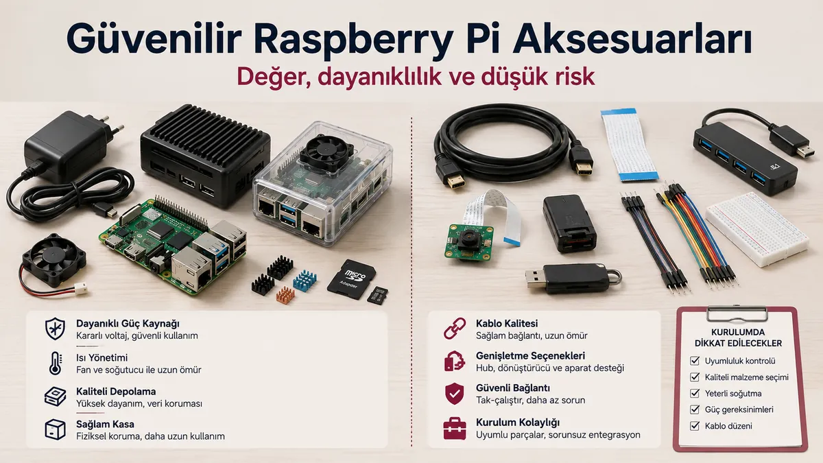 Dayanıklılık, değer ve düşük kurulum riski için seçilmiş güvenilir Raspberry Pi aksesuarları