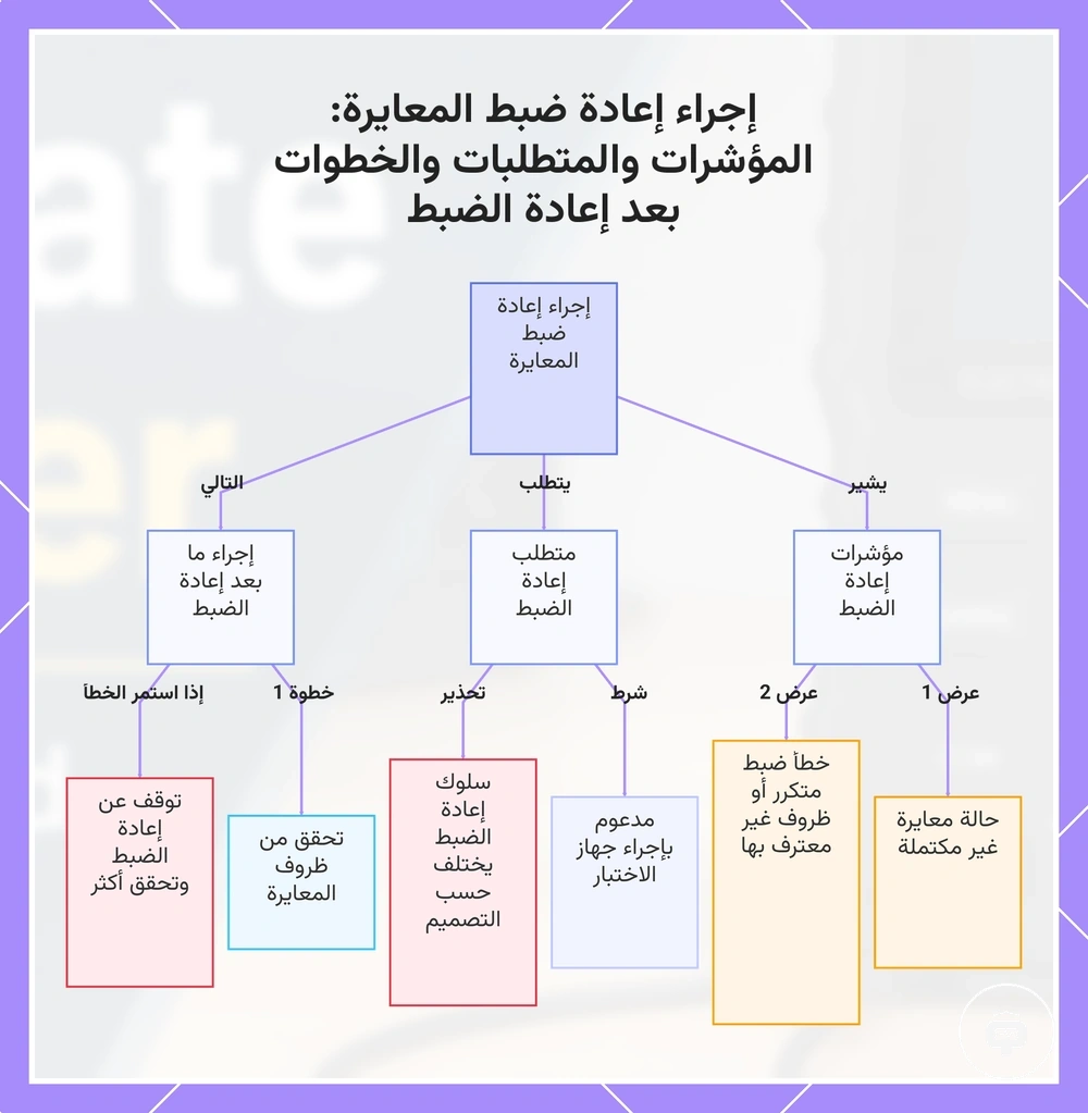 إجراء إعادة ضبط المعايرة: المؤشرات والمتطلبات والخطوات بعد إعادة الضبط