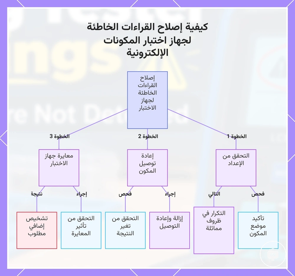 كيفية إصلاح القراءات الخاطئة لجهاز اختبار المكونات الإلكترونية