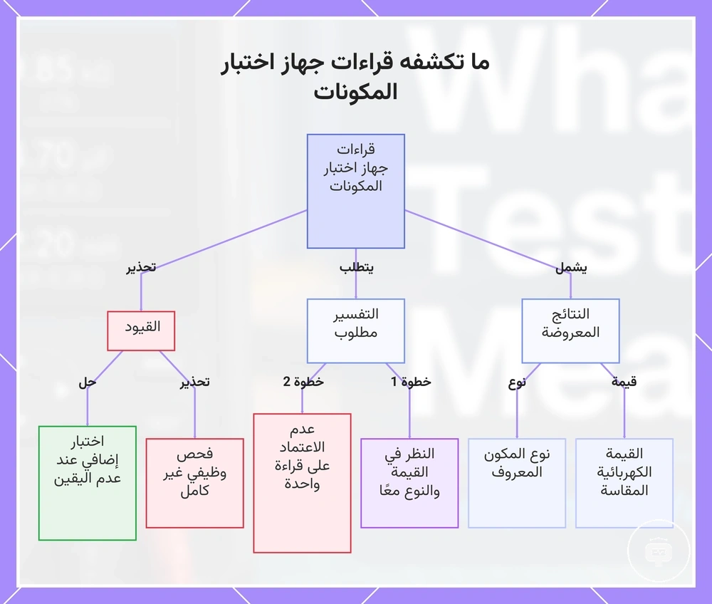 ما تكشفه قراءات جهاز اختبار المكونات