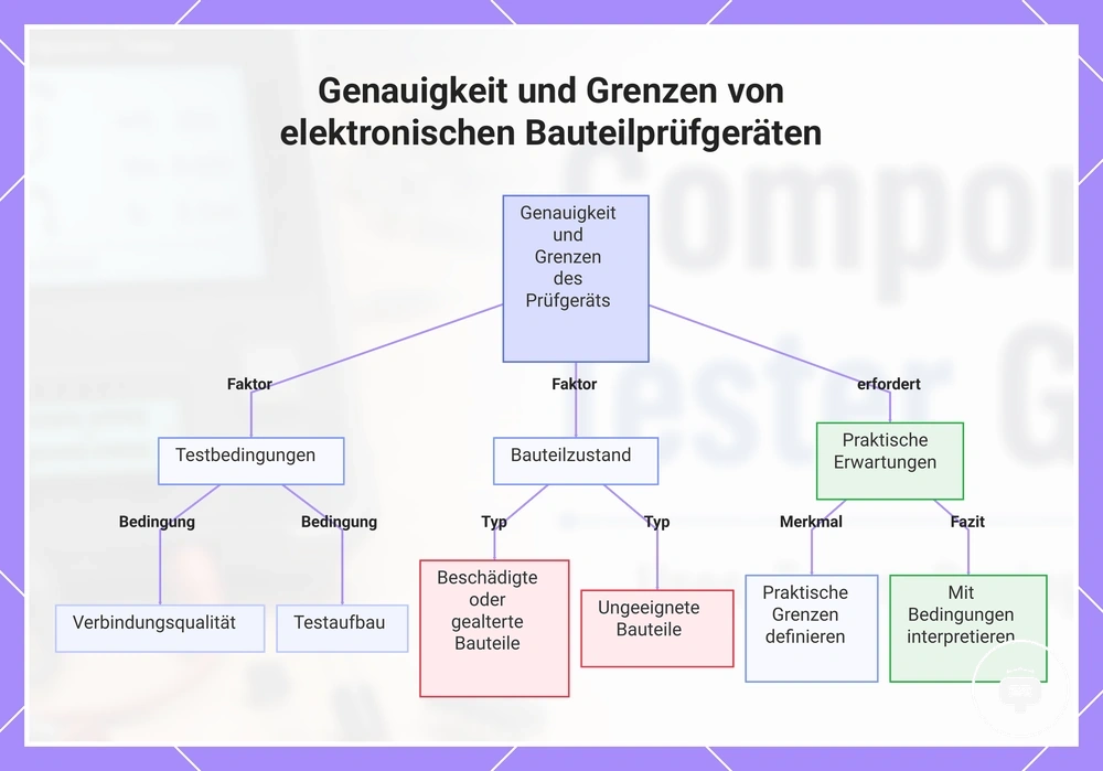 Genauigkeit und Grenzen von elektronischen Bauteilprüfgeräten