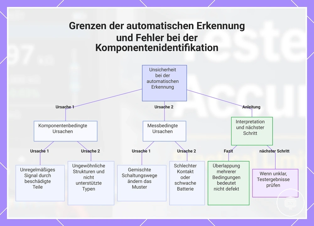 Grenzen der automatischen Erkennung und Fehler bei der Komponentenidentifikation