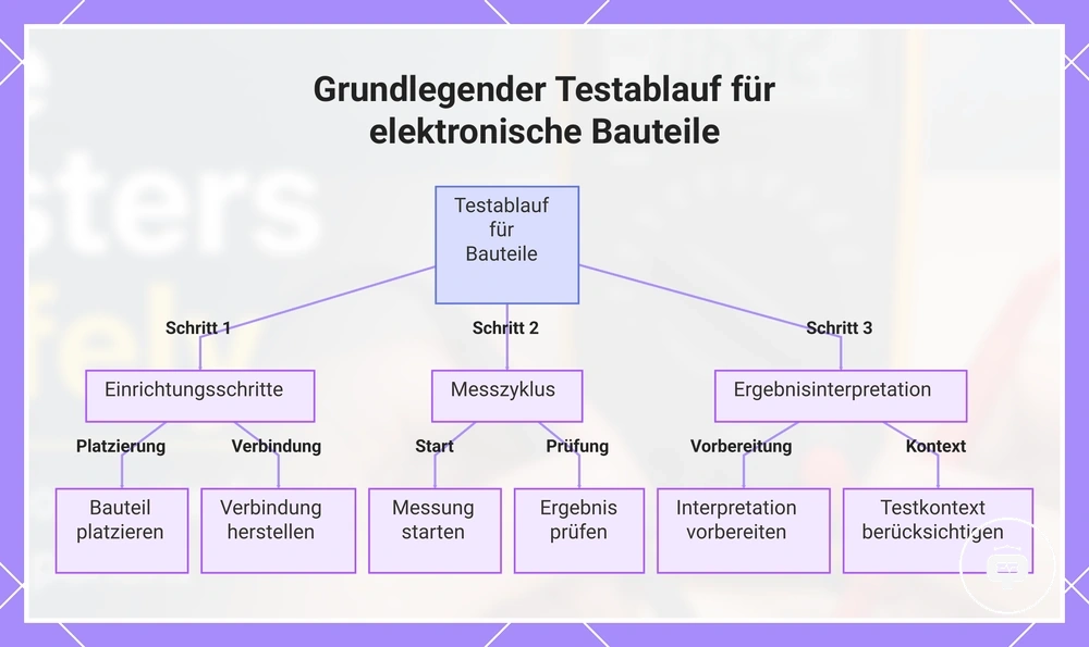 Grundlegender Testablauf für elektronische Bauteile