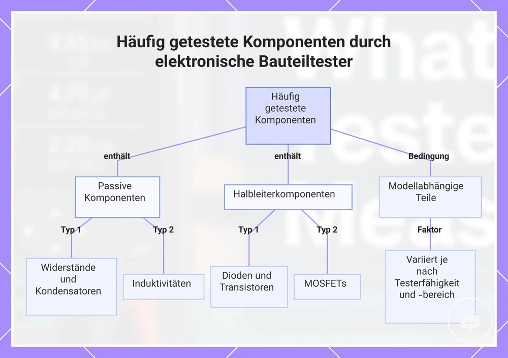Häufig getestete Komponenten durch elektronische Bauteiltester