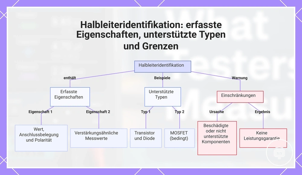 Halbleiteridentifikation: erfasste Eigenschaften, unterstützte Typen und Grenzen