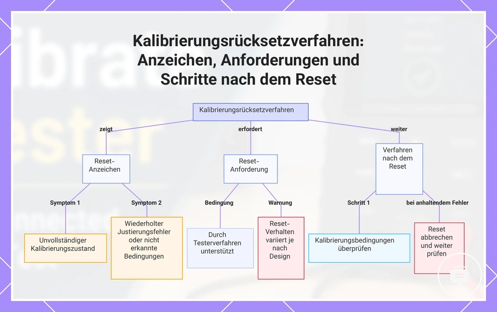 Kalibrierungsrücksetzverfahren: Anzeichen, Anforderungen und Schritte nach dem Reset