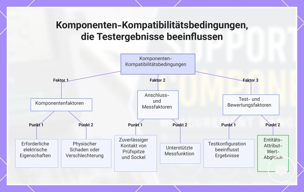 Komponenten-Kompatibilitätsbedingungen, die Testergebnisse beeinflussen