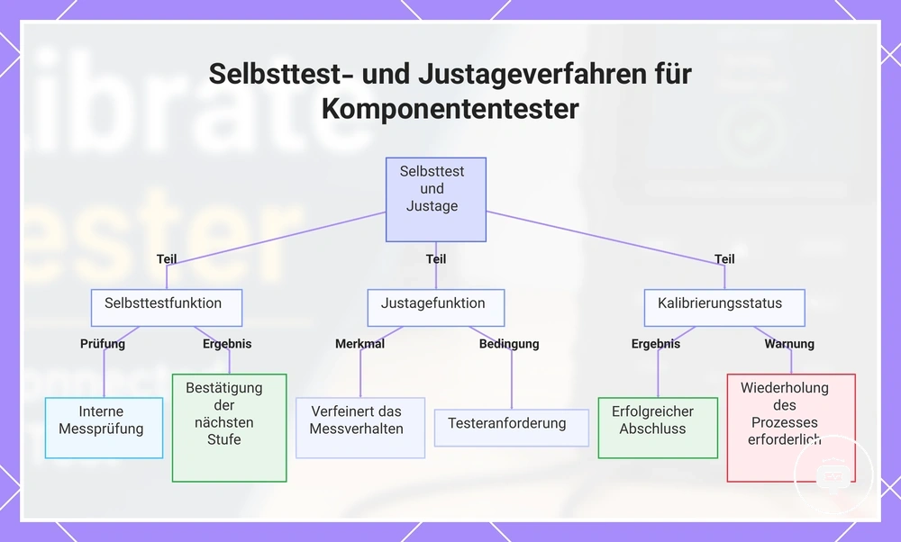 Selbsttest- und Justageverfahren für Komponententester