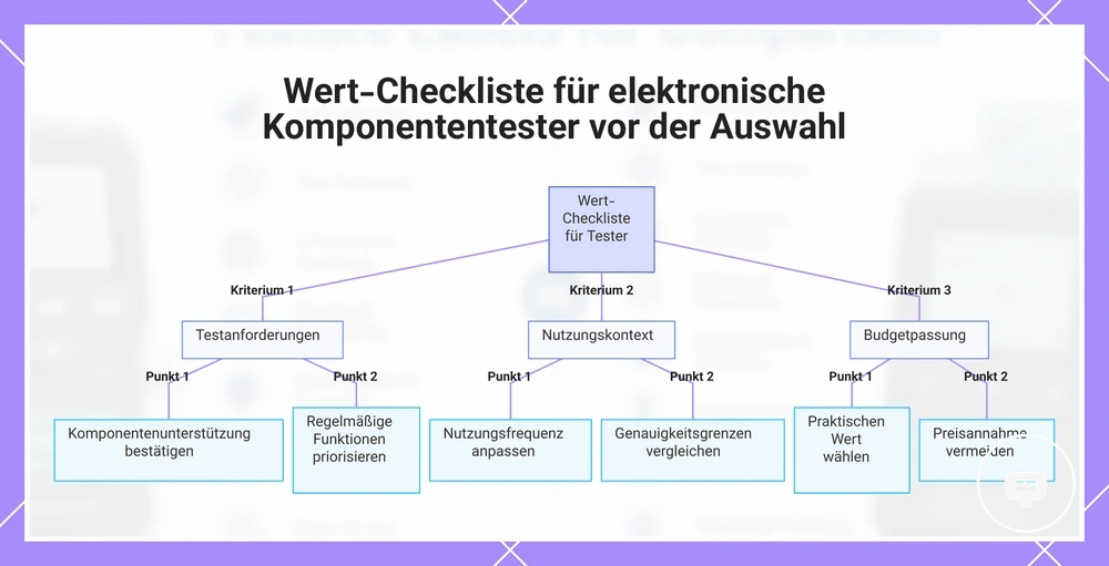 Wert-Checkliste für elektronische Komponententester vor der Auswahl